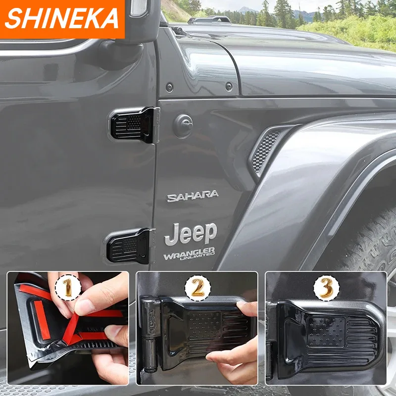 Yellow Tailgate Hinge Cover Trim For 2018-2021 Jeep Wrangler JL & Unlimited - Easy No-Drill Installation