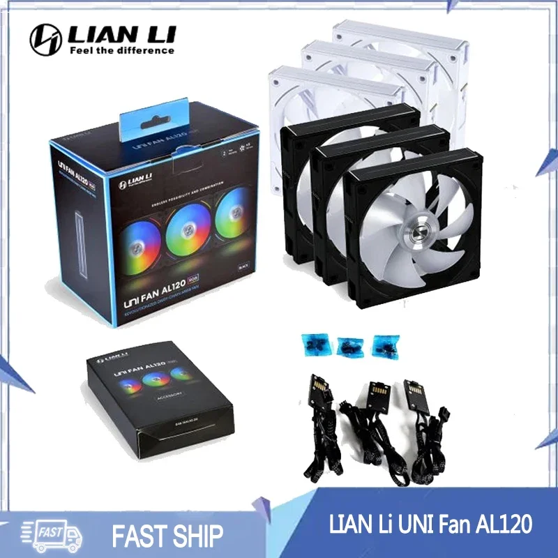 

Lian Li UNI Fan AL120 ARGB Cableless Fan PWM PC Case Fan,Clutter-free Daisy Chain L-connect Original Authentic