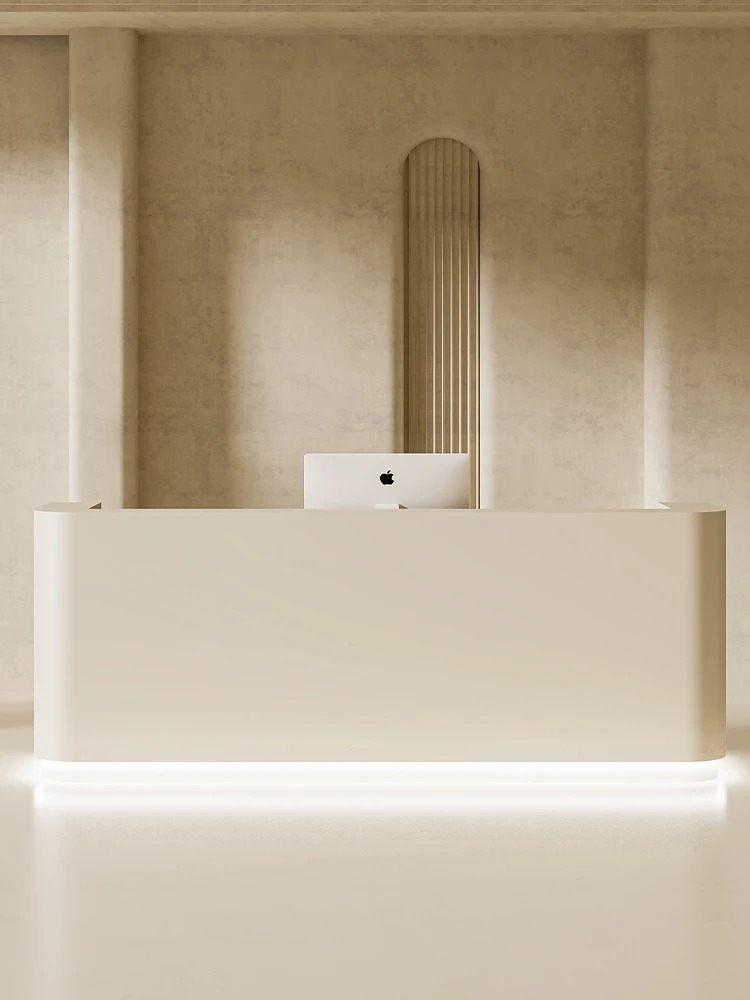

Beauty salon minimalist cream style cashier, medical beauty yoga studio, dental and oral clinic, early education front desk