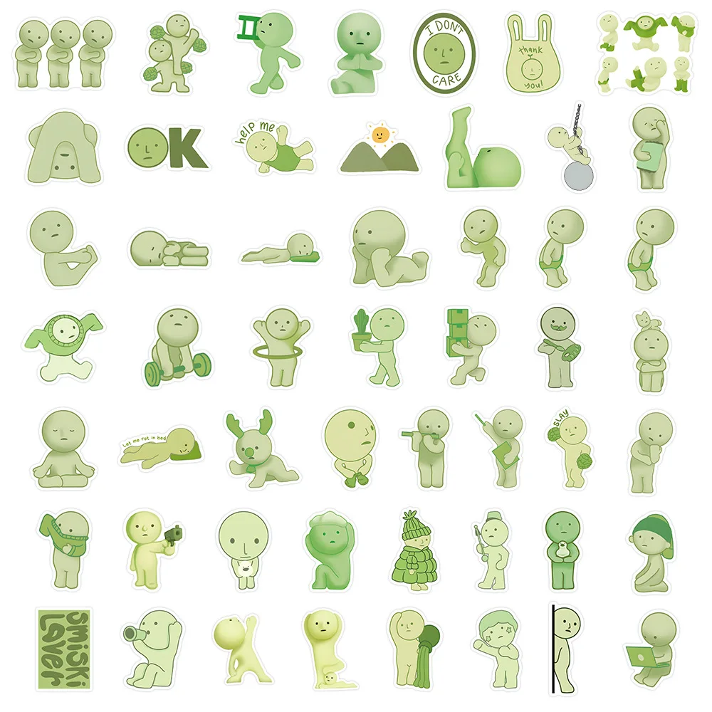 Smiski Stickers Vinyl Waterproof Stickers Pack Water Bottle Laptop Scrapbook 50Pcs waterproof stickers