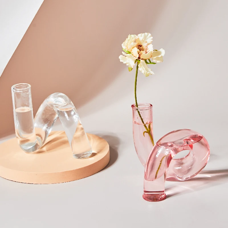 Twisted Glass Candle Holder Vase 2 | Twisted Glass Candle Holder Vase 2