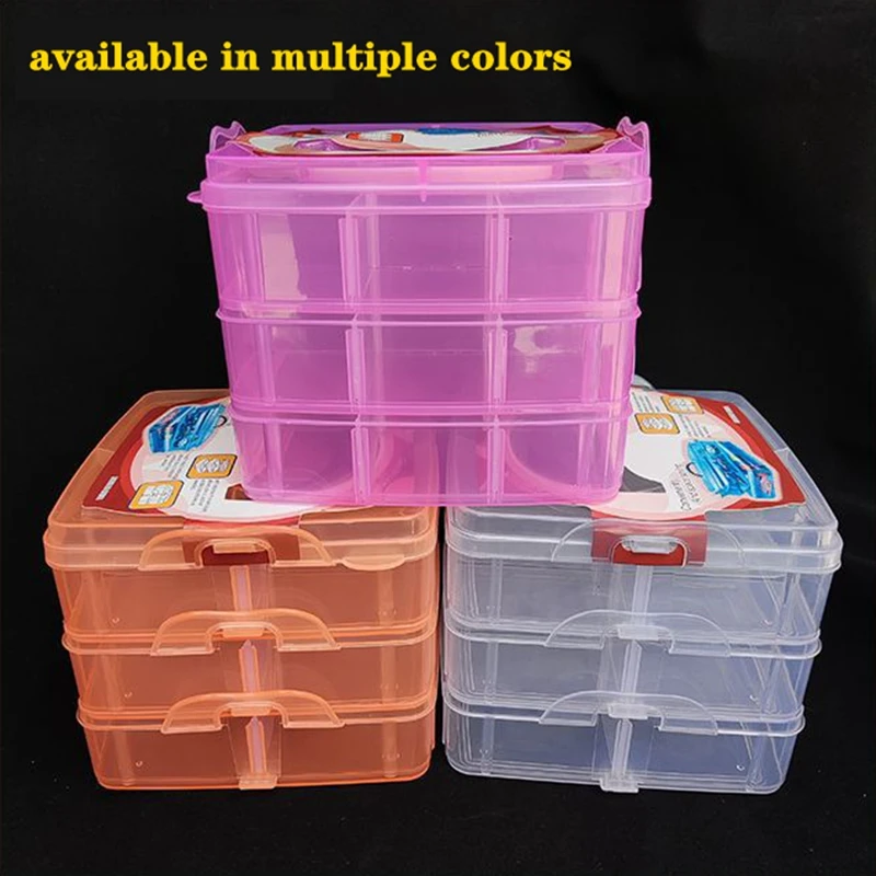 1pcs Plastic 6/815 Storage boxes Slots Adjustable packaging transparent  Tool Case Craft Organizer box jewelry … in 2023