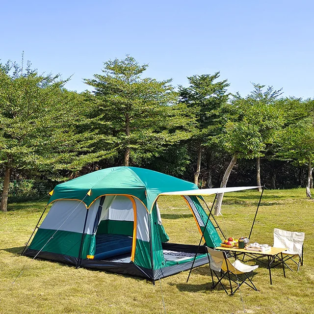 Picnic Camping Tent Waterproof Outdoor Multiple Portable Large And Medium Tent Group Camping Two Rooms One Hall Four Season Tent 2