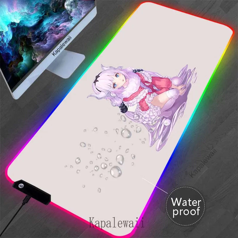 

RGB KANNA Large Mouse Pad Luminous XXL 100x50cm Speed Teclado e Mouse Gamer Mat Keyboard Pads Rubber Waterproof Desk Mice Pad