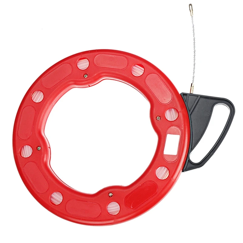

15-30Mm Meter Fiberglass Cable Puller Flexible Glider Swivel Fish Tape Wire Pulling Tool 15M