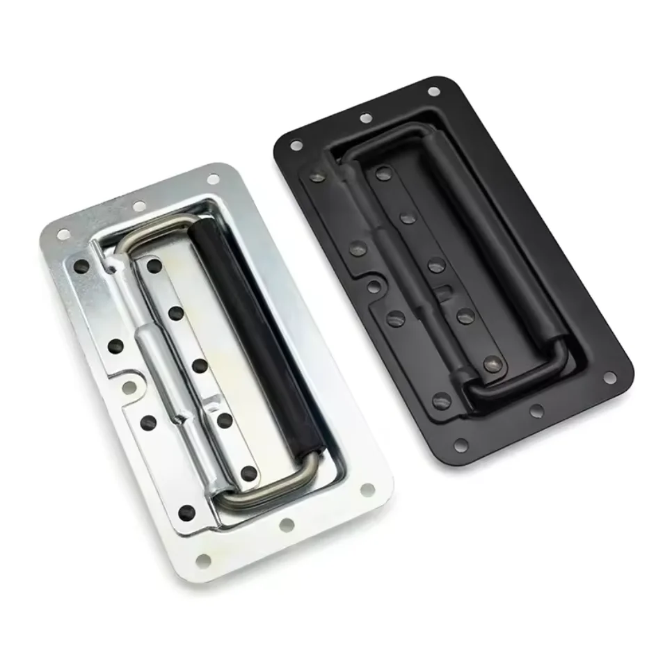 Black silver flight box Metal cabinet switchboard door speaker box handle
