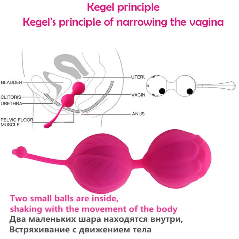 Silicone Smart Love Kegel Ball for Vaginal Tight Exercise Machine Vibrating Ben Wa Ball of Sex Toys for Women Dumbbell