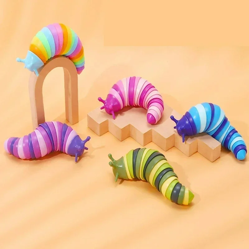 Stress Reliever Toys  Fidget Toys Children Adult Slug Puzzle Peristalsis Funny Lobster Anti Stress Squishy Toy 2024 Hot Sale 4