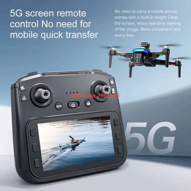 8K HD 카메라 GPS 드론 전문가용 스크린 GPS 드론 5G WIFI 장애물 회피 FPV 드론 브러시리스 대형 스크린 RC 쿼드콥터