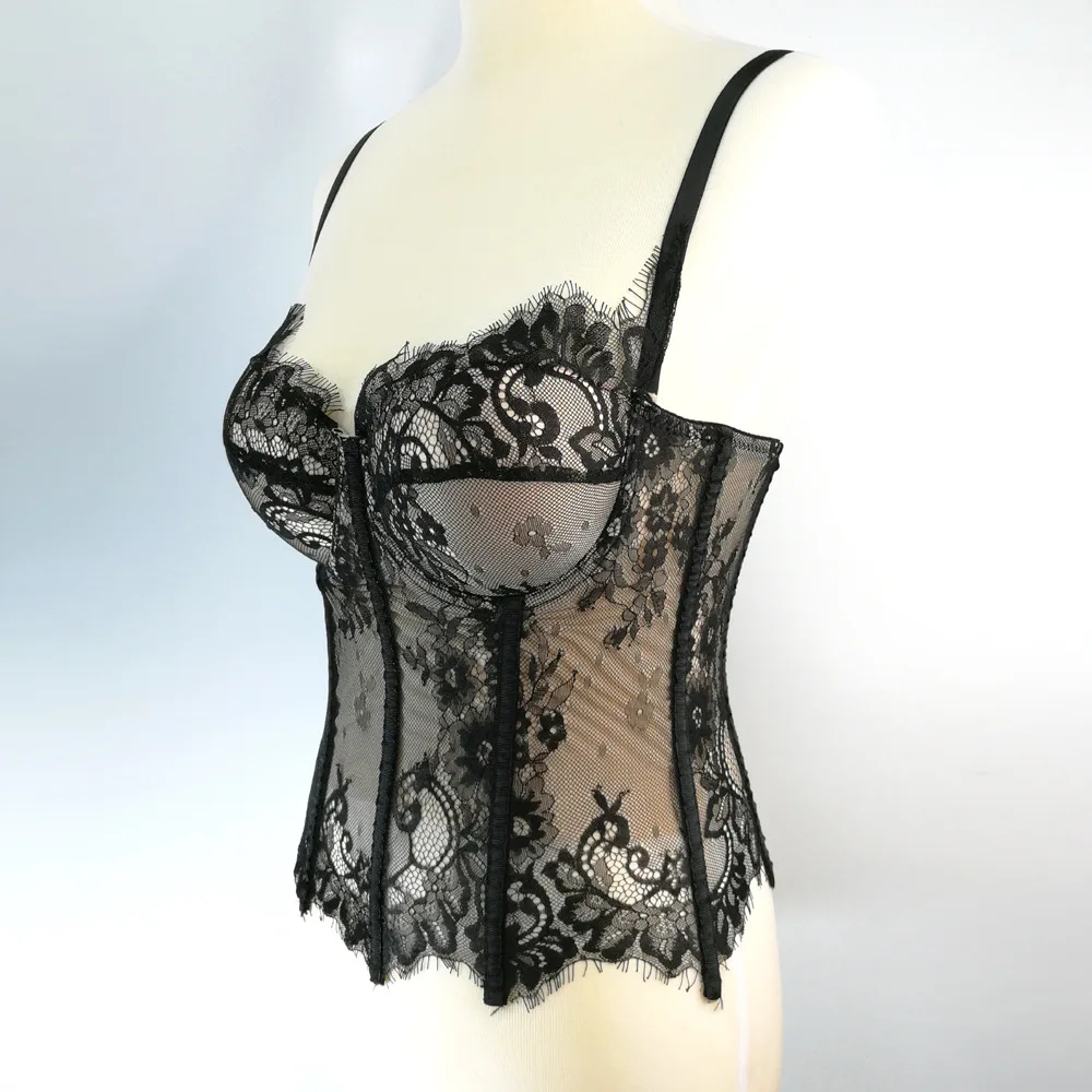 Haut Corset Femme En Dentelle - Bustier Push-Up Vintage, Shapewear Taille Minceur Pour Soirée