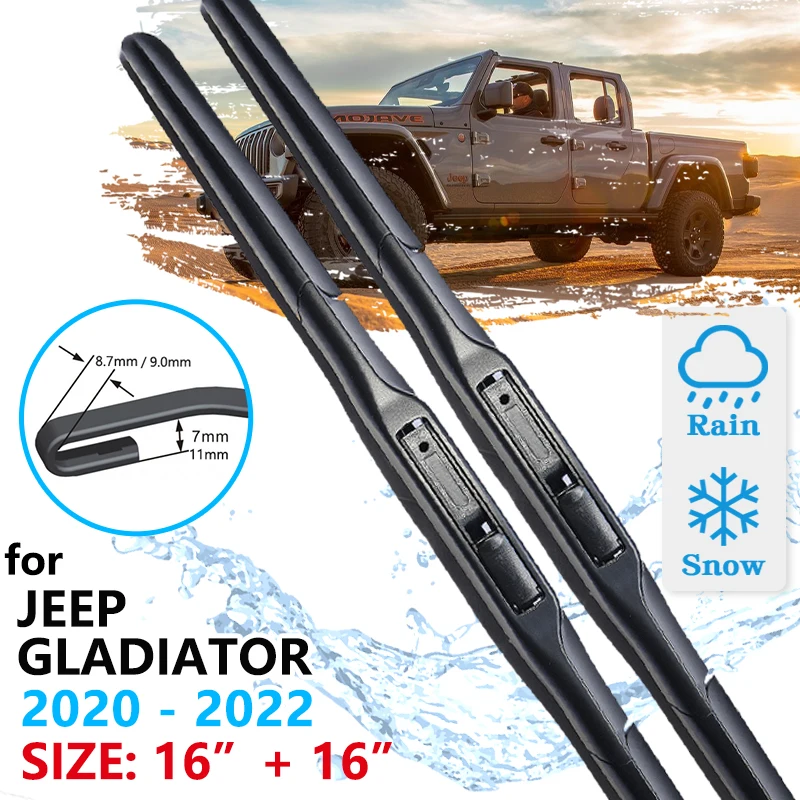 Car Front Wiper Blades For Jeep Gladiator Jt 2020 2021 2022 Accessories