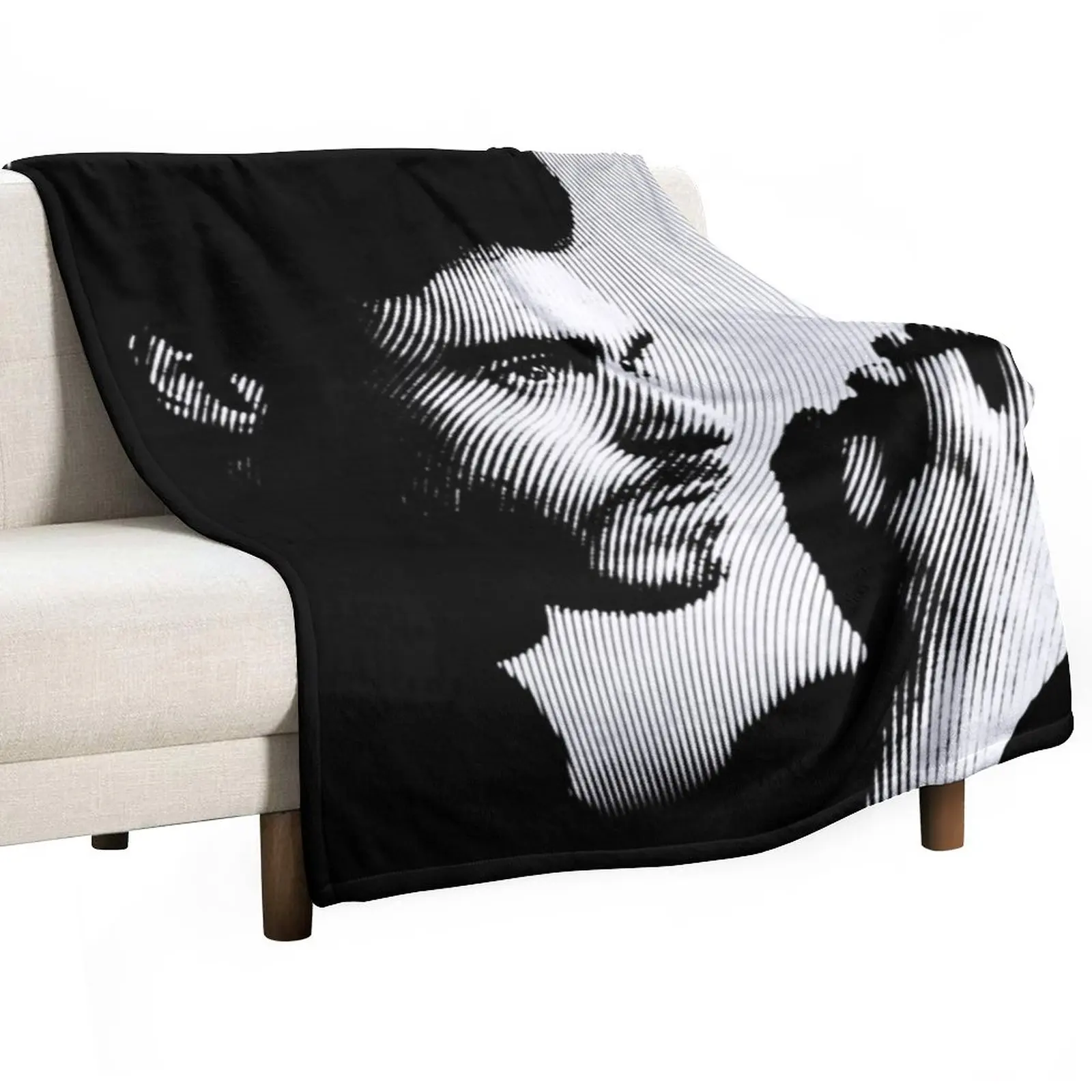 

New Black & White Portrait Of Richard Madden Throw Blanket Flannel Blanket Sofa Throw Blanket