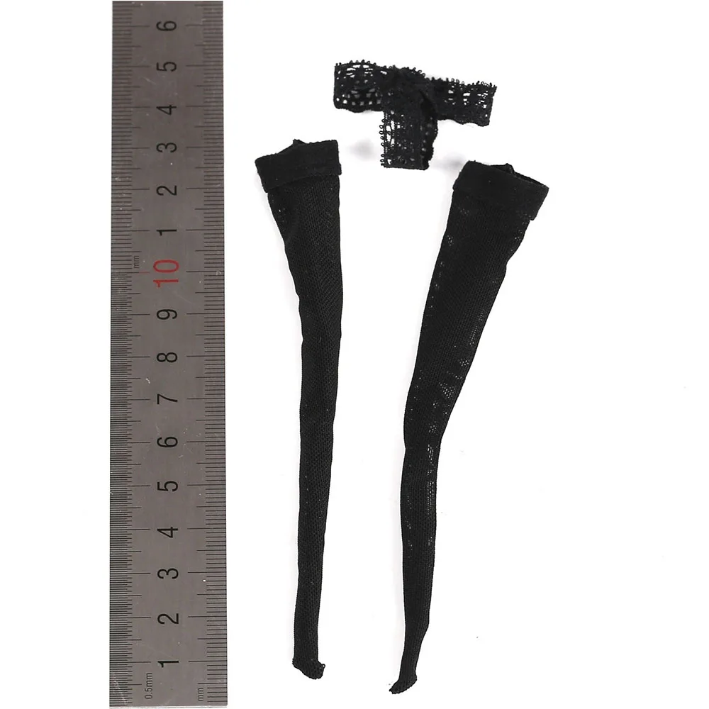 

Экшн-фигурка в масштабе 1/6, женская черная длинная трубка, модель нижнего белья из кружева для 12 ", модель экшн-фигурки, игрушка-кукла