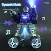 Multiplayer Combat Gesture Sensing Launch Water Bomb Remote Control Robot 2.4G 4WD 6 Life Auto Demo 360° Rotate RC Stunt Robot 3