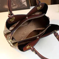 Sac à main à motif de fleurs Vintage, sac fourre-tout de luxe en cuir PU, sac à bandoulière à la mode pour femmes 6