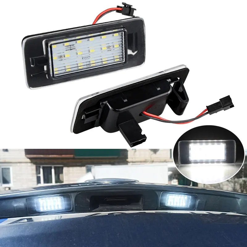

For to 2015-2019 Cadillac ATS ATSL modified LED rear license plate lamp white light auto parts
