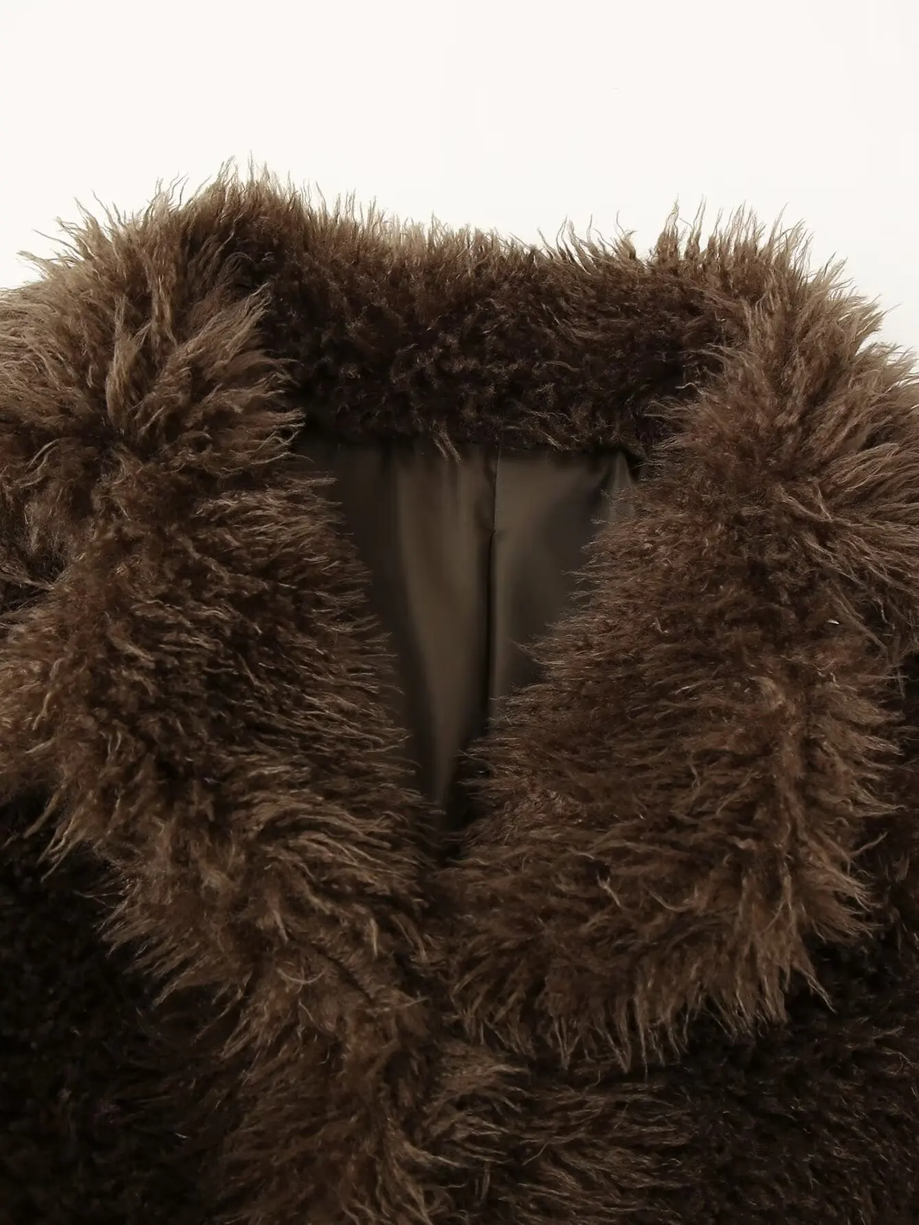 Description Picture 6 of itemEuropean and American style new women's clothing classic fashion temperament versatile lapel faux fur effect fur coat