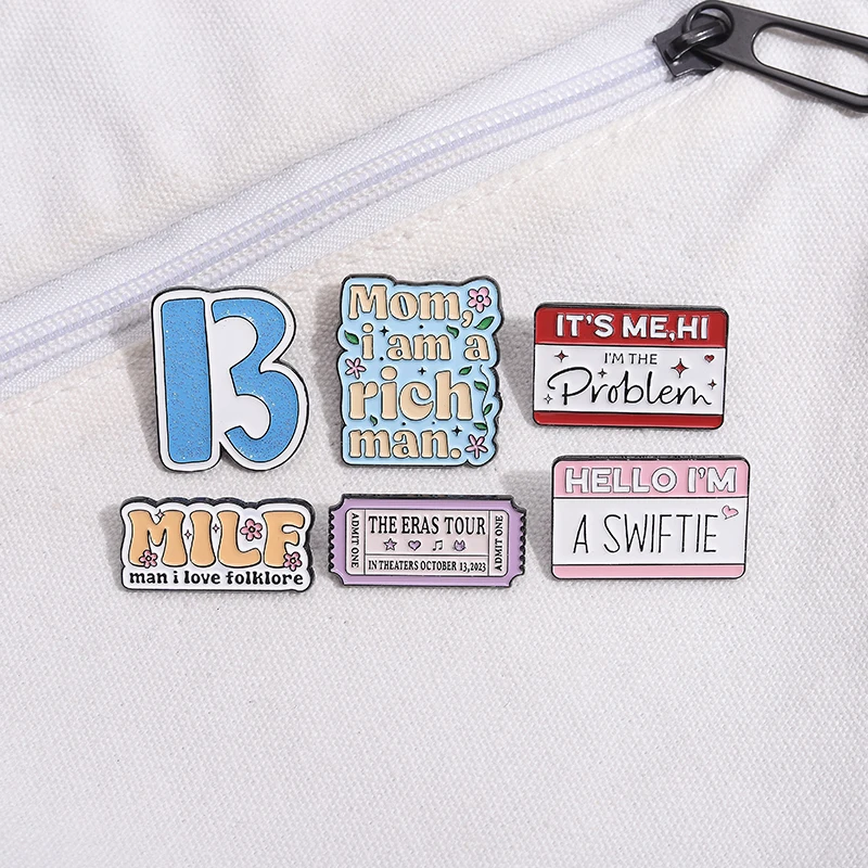 Milf Mann Ich liebe Folklore Emaille Pins kreative Kolloquialismus benutzer definierte Karma ist eine Katze Broschen Revers Abzeichen feminist ischen Schmuck Geschenke – Detail 6