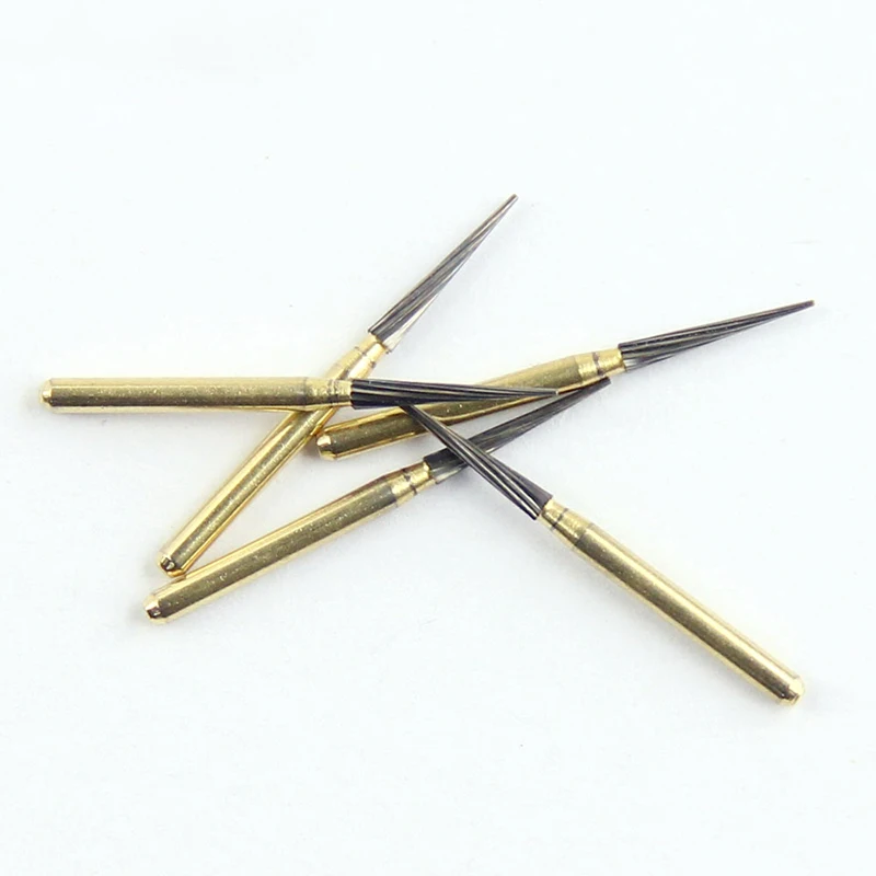 Dental Tungsten Finishing Carbide Burs FG 7714 Flat End Taper Dentistry Grinding Drills High Speed for Triming Dentists Tools