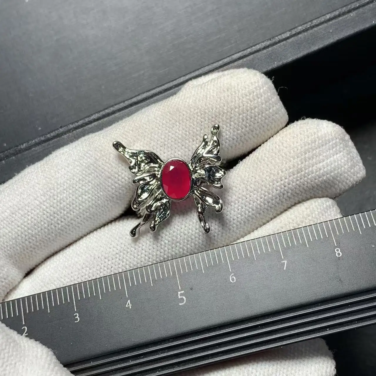 Natural Ruby Ring Adjustable Female Ring Jewelry for Women Gift Wholesale High Quality Vintage Fine