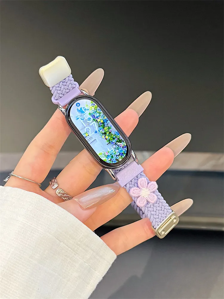 Braided Loop Elastic Bracelet Woven Nylon Strap