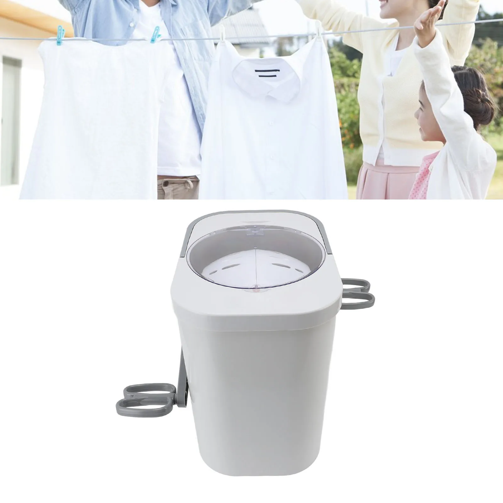 Manual Clothes Washer Energy Saving Portable Hand Crank Rotary Washing Machine for Dormitory Small Apartment 6