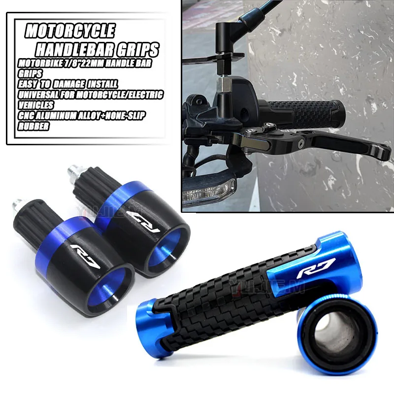Per Yamaha Yzfr7 Yzf-R7 Yzf R7 2021 2022 2023 Accessori Universali Per Moto Cnc Manopole In Gomma 7/8 ''22Mm Manubrio