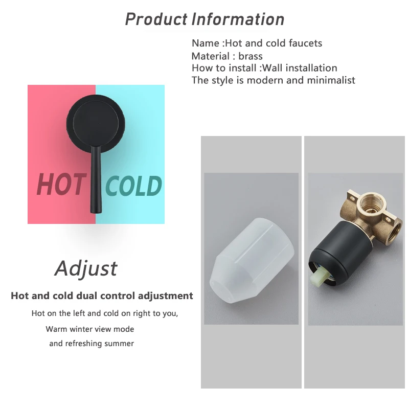 Basin faucet Basin Sink Faucet Bathroom Mixer Tap Wall Faucet 360 Rotation Brass Single Handle Hot Cold Water