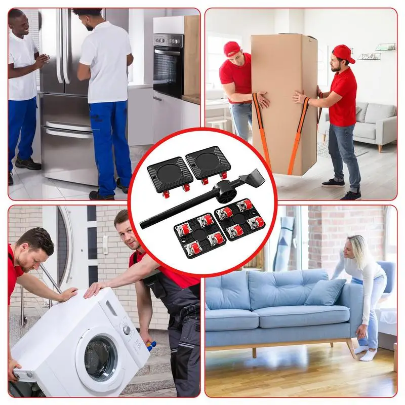 Heavy Furniture Lifter Heavy Duty Furniture Movers With Wheels Appliance Mover With Adjustable Height Lifting Tool Bar For Safel 4