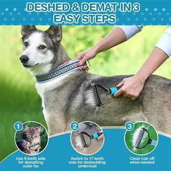 Professional Dog Brush Pet Hair Remover Dog Grooming Comb Removes Hairs Cats Dogs Animal Hair Brush Dog Accessories Pet Items 4