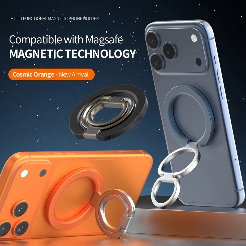 Magnetic Double-Sided Phone Stand & Ring Holder Kickstand Grip