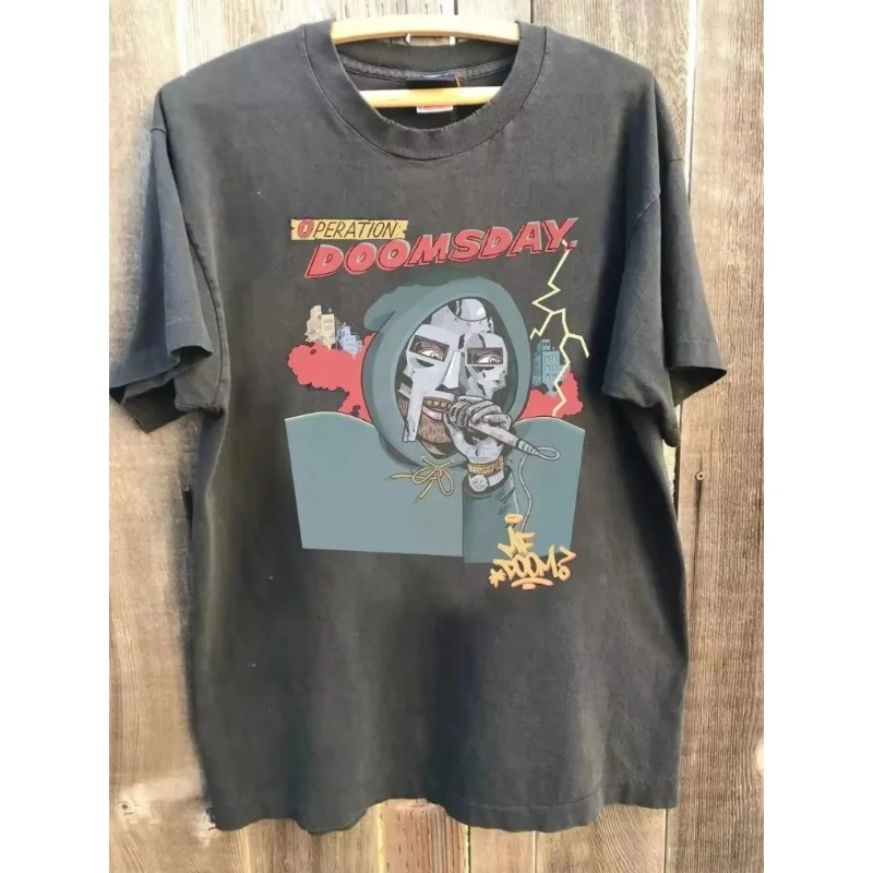 Kurzärmliges Unisex-T-Shirt Vtg MF Doom Operation anthrazitgraues T-Shirt