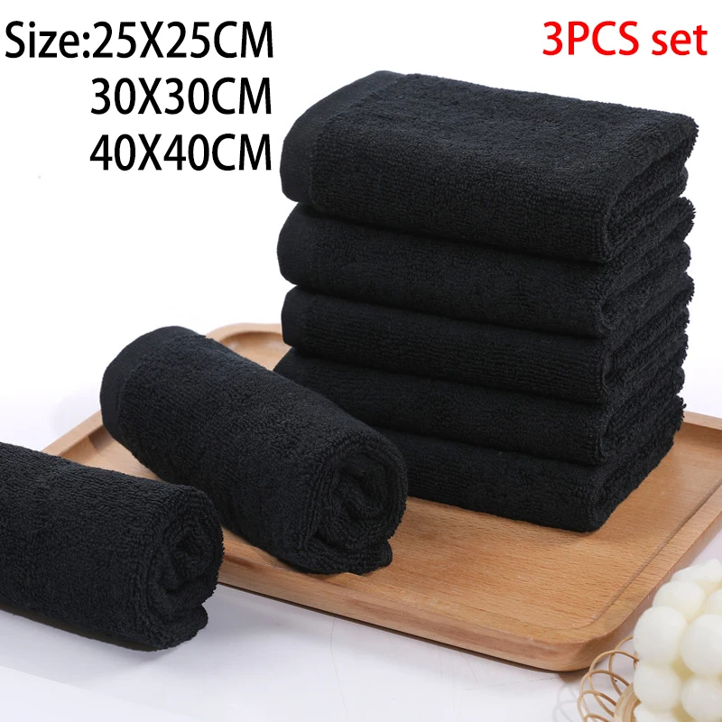 OceanTowels Juego De 8 Toallas Negras: Lujo Y Suavidad 100% Algodón Para Tu Baño (2 Baño, 2 Manos, 4 Paños)