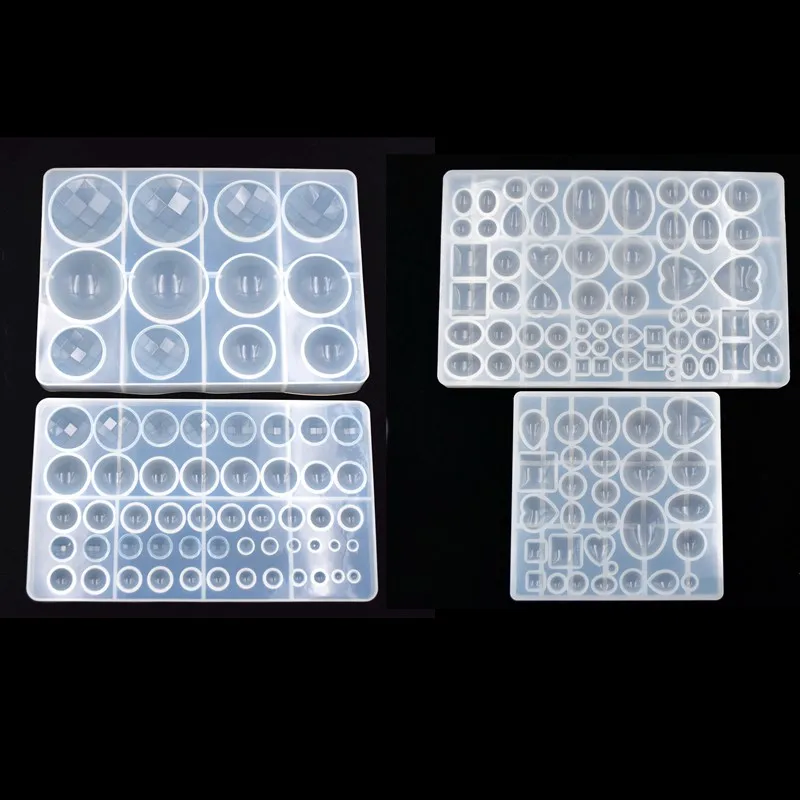 

1PC Multi style Pendants Silicone Mold Oblate Cabochon beads Resin Silicone Mould for Jewelry diy Making epoxy resin molds