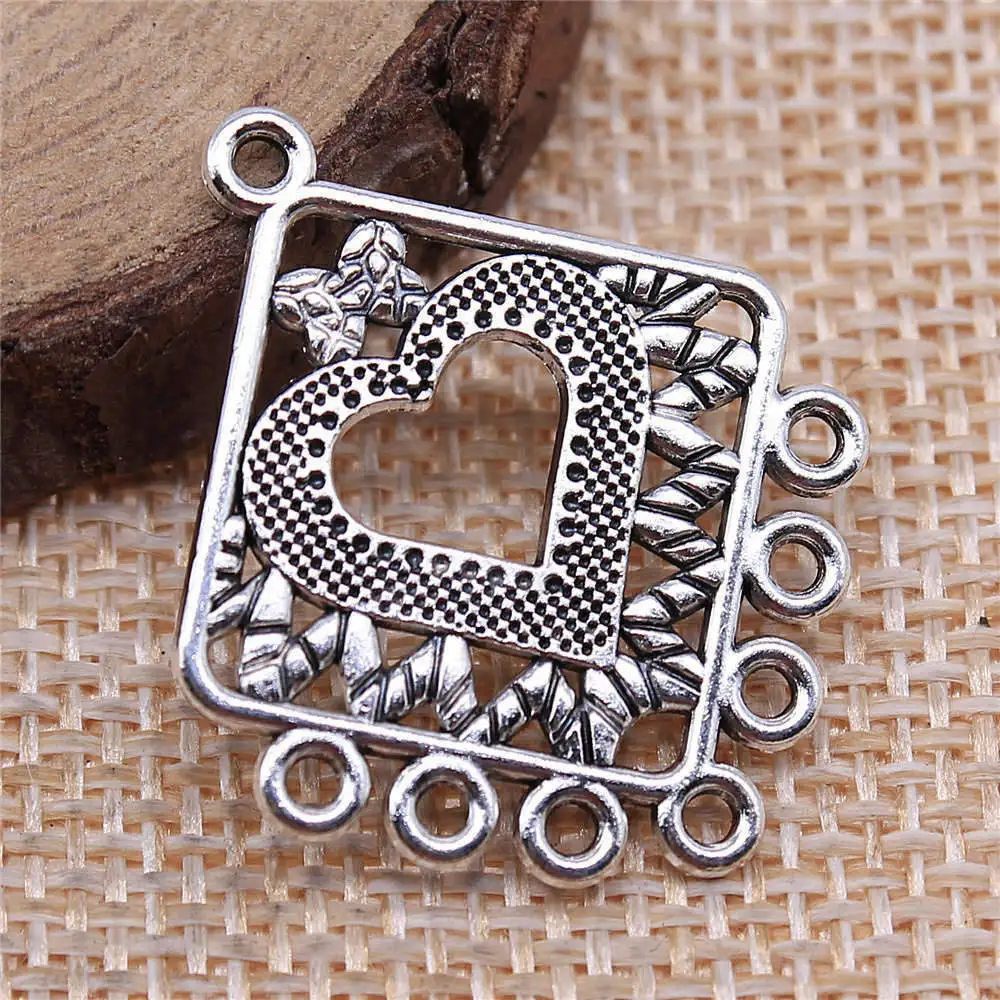 

Nail Charms Porous Earring Connector Vintage Jewelry 31x25mm 10pcs