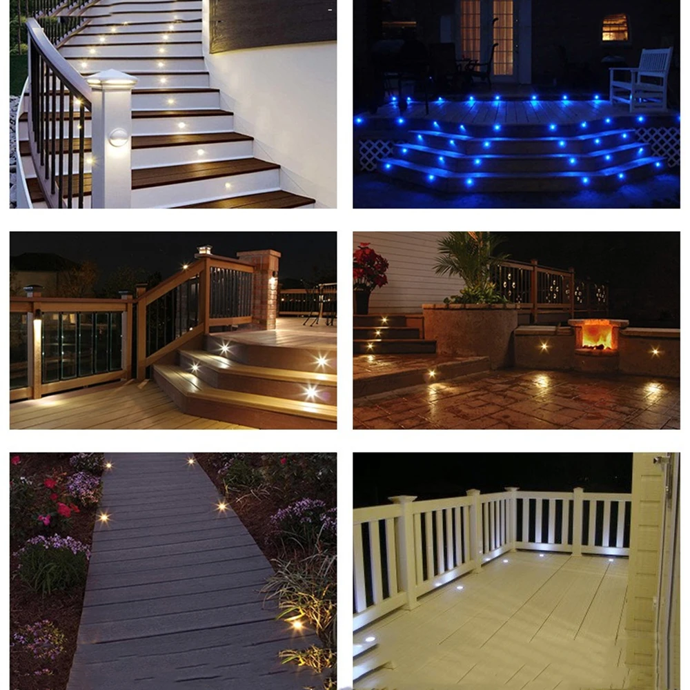 IP67 Waterproof Underground Lamp 12V LED Recessed Landscape Spotlight Outdoor Garden Buried Light Pathway Step Light with Driver