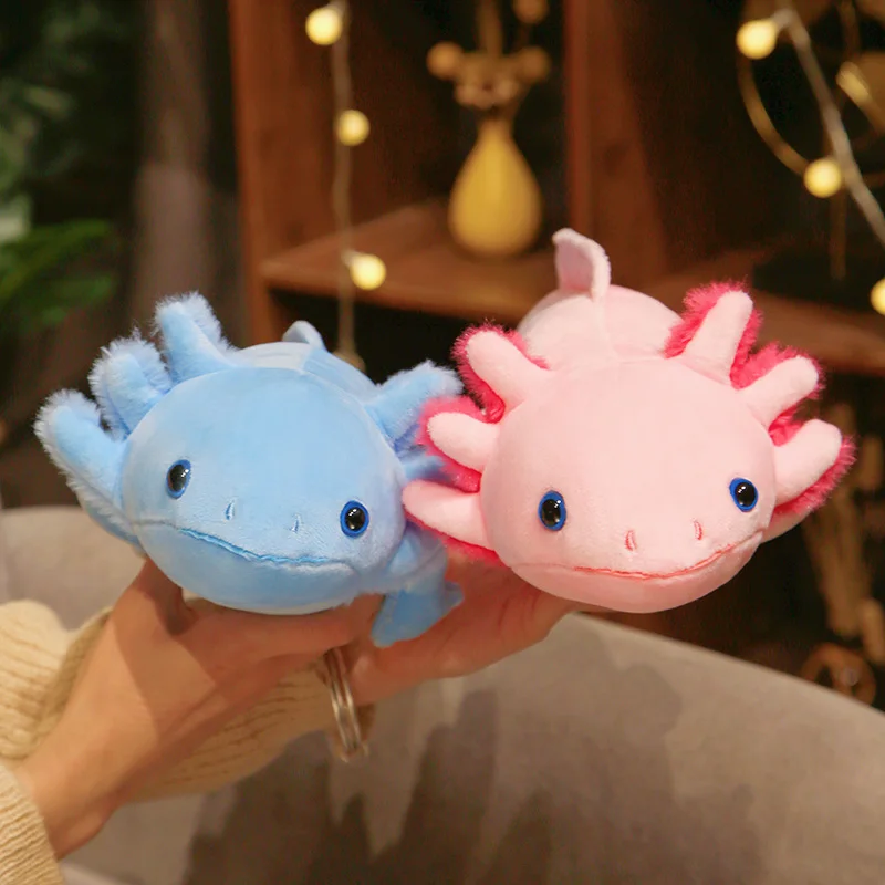 45cm 귀여운 도롱뇽 플러시 장난감 시뮬레이션 공룡 Ambystoma 인형 인형 Kawaii Mexicanum Axolotl 동물 인형 어린이를위한 선물