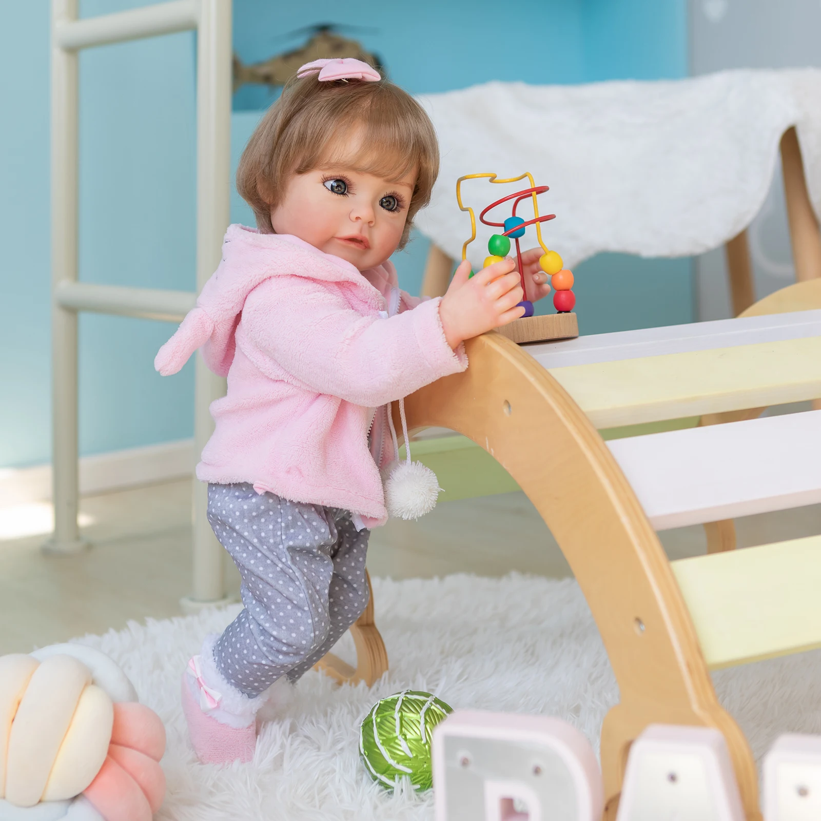 55cm Full Body Soft Silicone Lifelike Reborn Baby Girl Doll Suesue