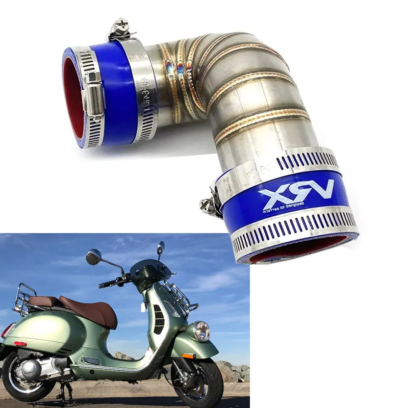 Exhaust Pipe Stainless Steel Link Tube GTS 200 250 300 Motorcycle Accessories For VESPA GTS200 GTS250 GTS300 GTV 300 2006 -