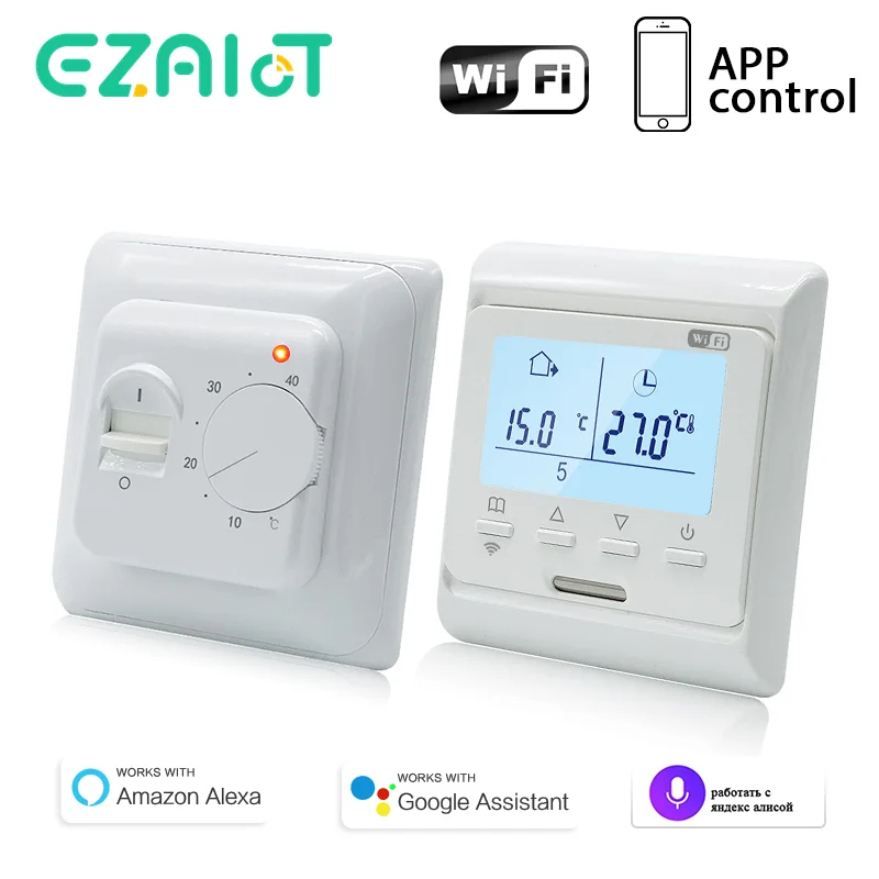 Termostato WiFi CONENTOOL Touch LCD – Programmabile Per Riscaldamento A Pavimento