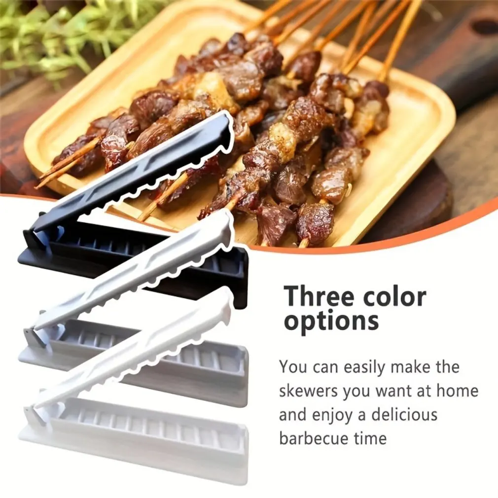 New Single Row Kebab MakerBBQ Meat Skewer Machine Kebab Press Maker Reusable Skewer Maker Preparation BBQ Tools Kitchen Gadget