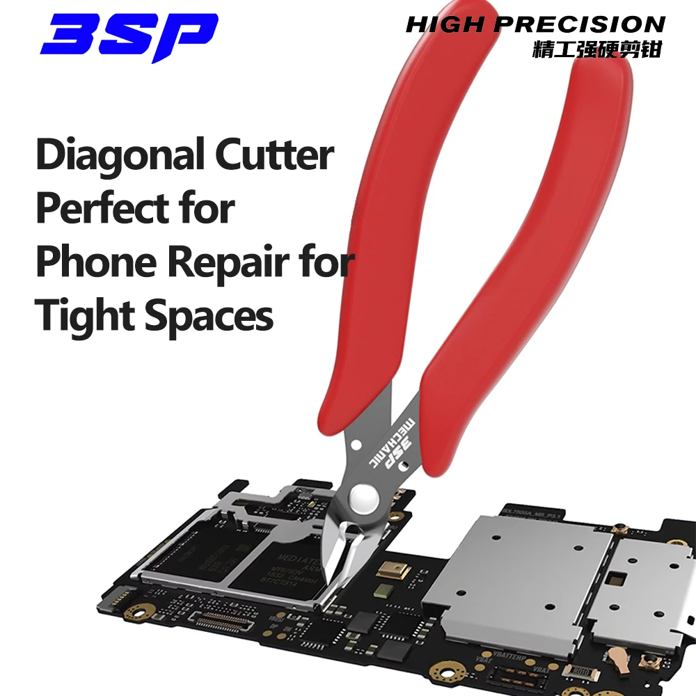 Precision cutting pliers 3SP high-hardness diagonal cutter for phone repair copper wire plastic shield shearing