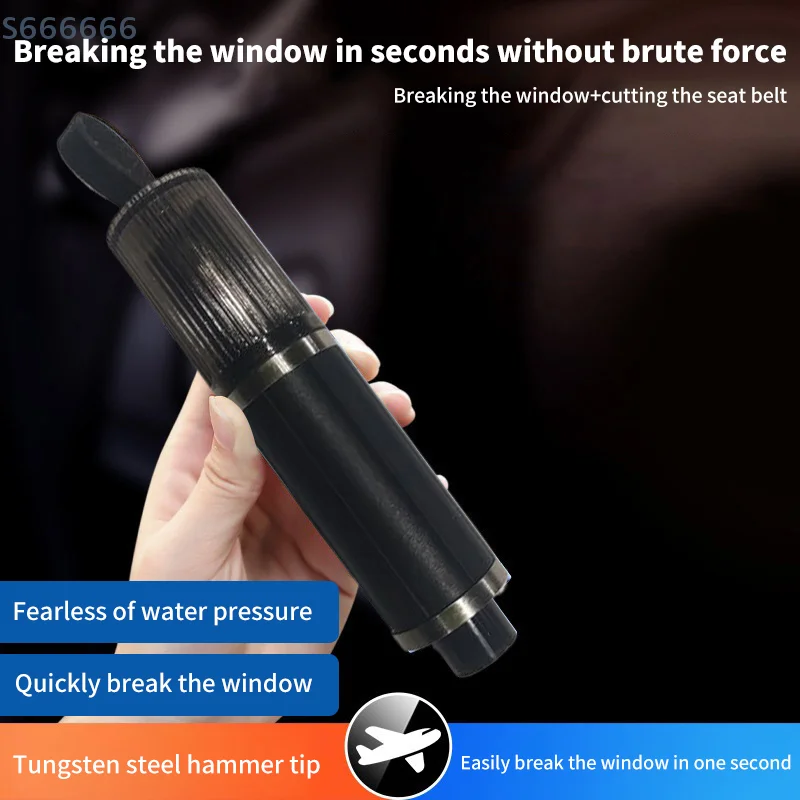 Safety Hammer Car Window Breaker Keychain Emergency Escape Tool Auto Safety Seatbelt Cutter Life Hammer Break Glasses Cut Belt.