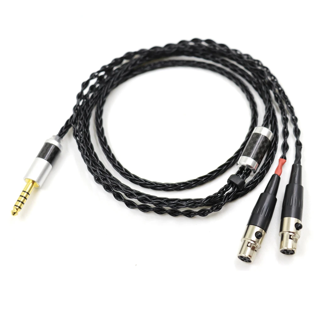 Black Silver Plated 2.5/3.5/4.4Mm/Xlr Balanced Earphone Headphone Upgrade Cable For Audeze Lcd-3 Lcd3 Lcd-2 Lcd2 Lcd-4
