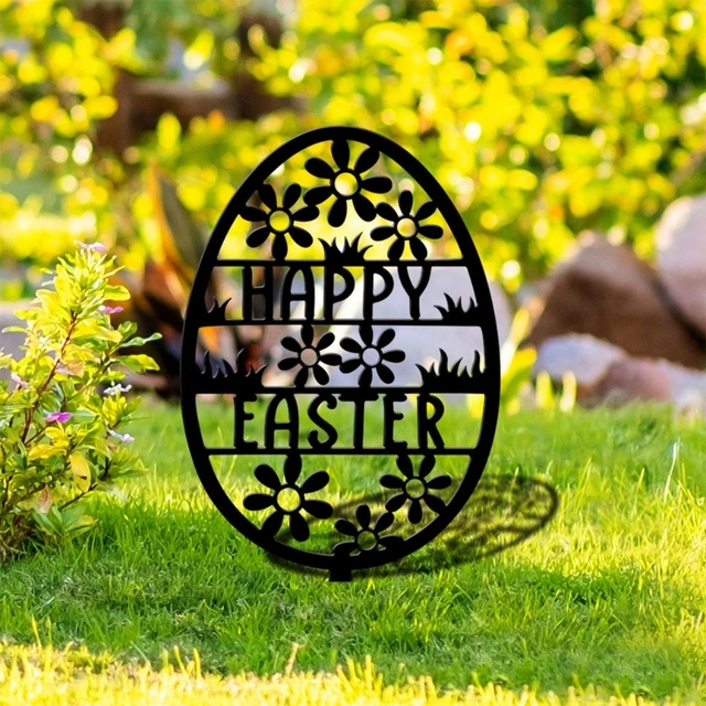 Húsvéti Virágtojáskert Tét Akril Dekoratív Jelzői Dekorációs Kellékek Ünnepi Újévi Születésnapi Party Kxre - Image 3
