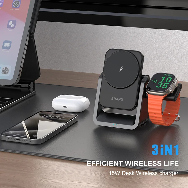 multifunctional-three-in-one-magnetic-wireless-charger-for-watches-earphones-mobile-phones-desktop-magsafe-wireless-chargers