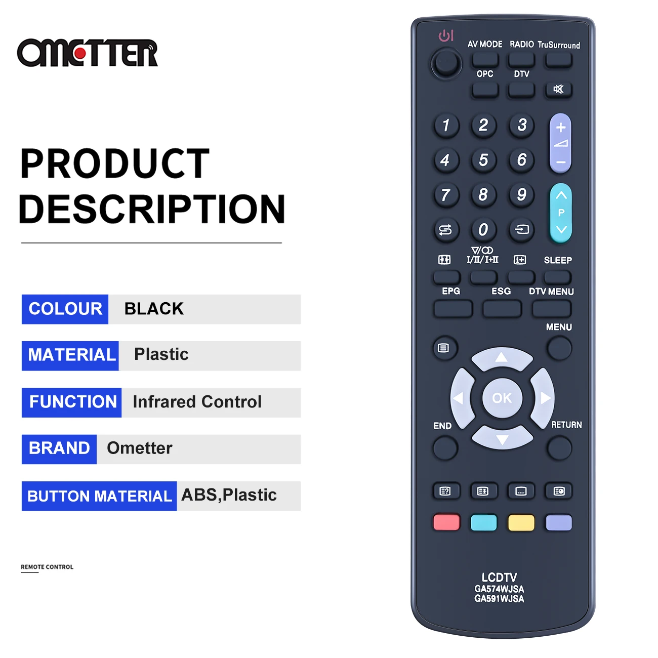 GA857WJSA Telecomando Universale Per TV Sharp - Sostituzione Per LC-40LE810E, LC-46LE820E E Altri - Plug & Play