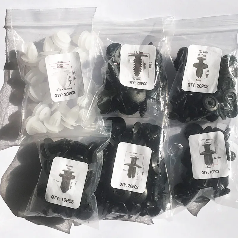 자동 고정 클립 고정 핀 나일론 리벳 펜더 푸시 리테이너 핀 리벳 범퍼 트림 패..