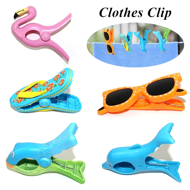 1Pc Aranyos Állati Strand Törülköző Bilincs, Hogy Megakadályozzák A Szélbilincses Ruhákat Szárító Állványok Paplan Clip Beach Sapper Retaining - Image 3