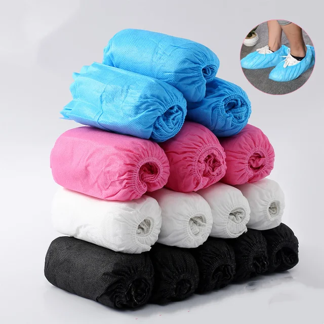 Cipőfedelek Eldobható Higiéniai 100 Csomag Nem Szőtt Cipő És Csomagtartófedelek Vízálló Csúszás Cipőcipők Beltéri Otthoni Munkahelyre